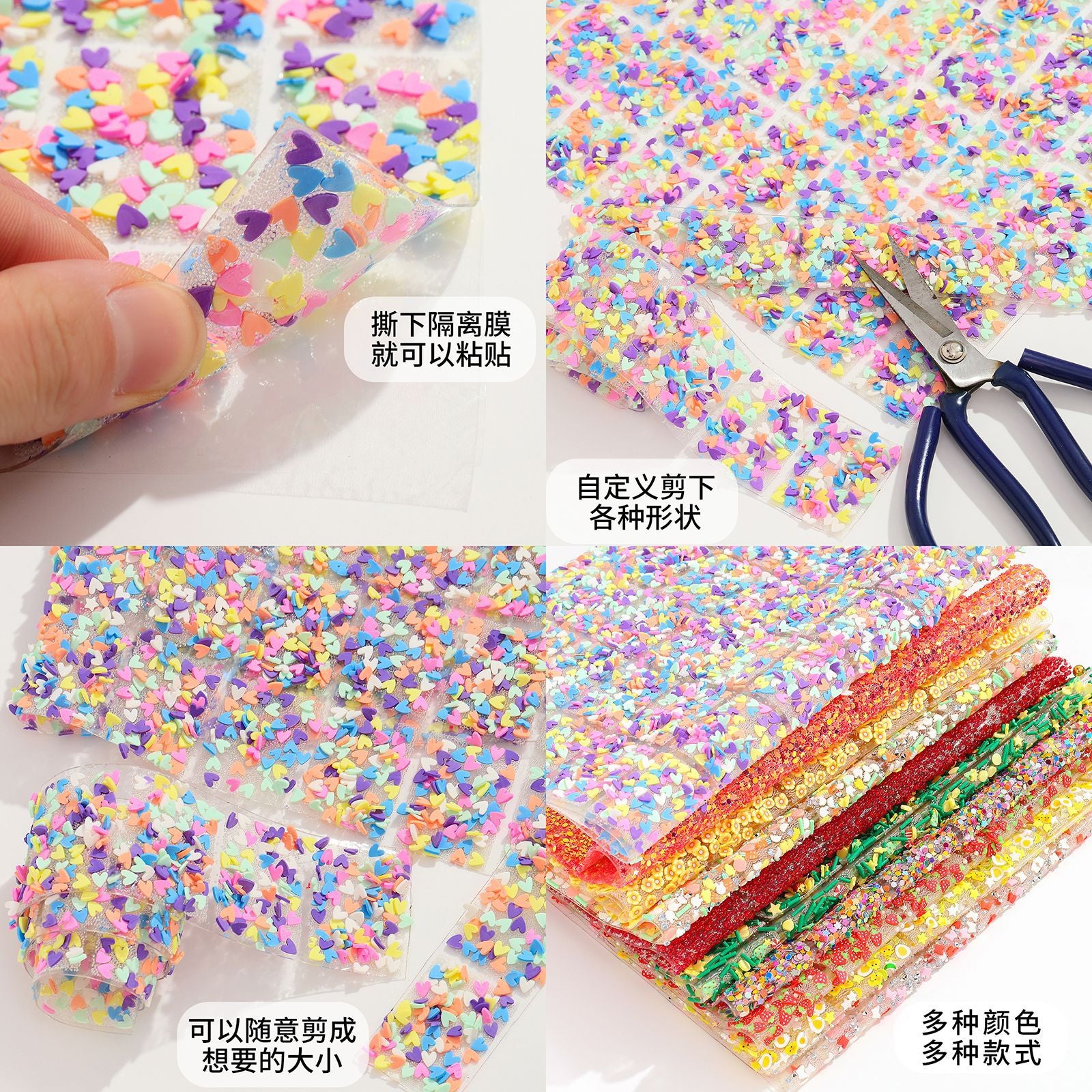 Wholesale DIY pen stickers geometric special-shaped resin hot melt double-sided adhesive backing diamond piece